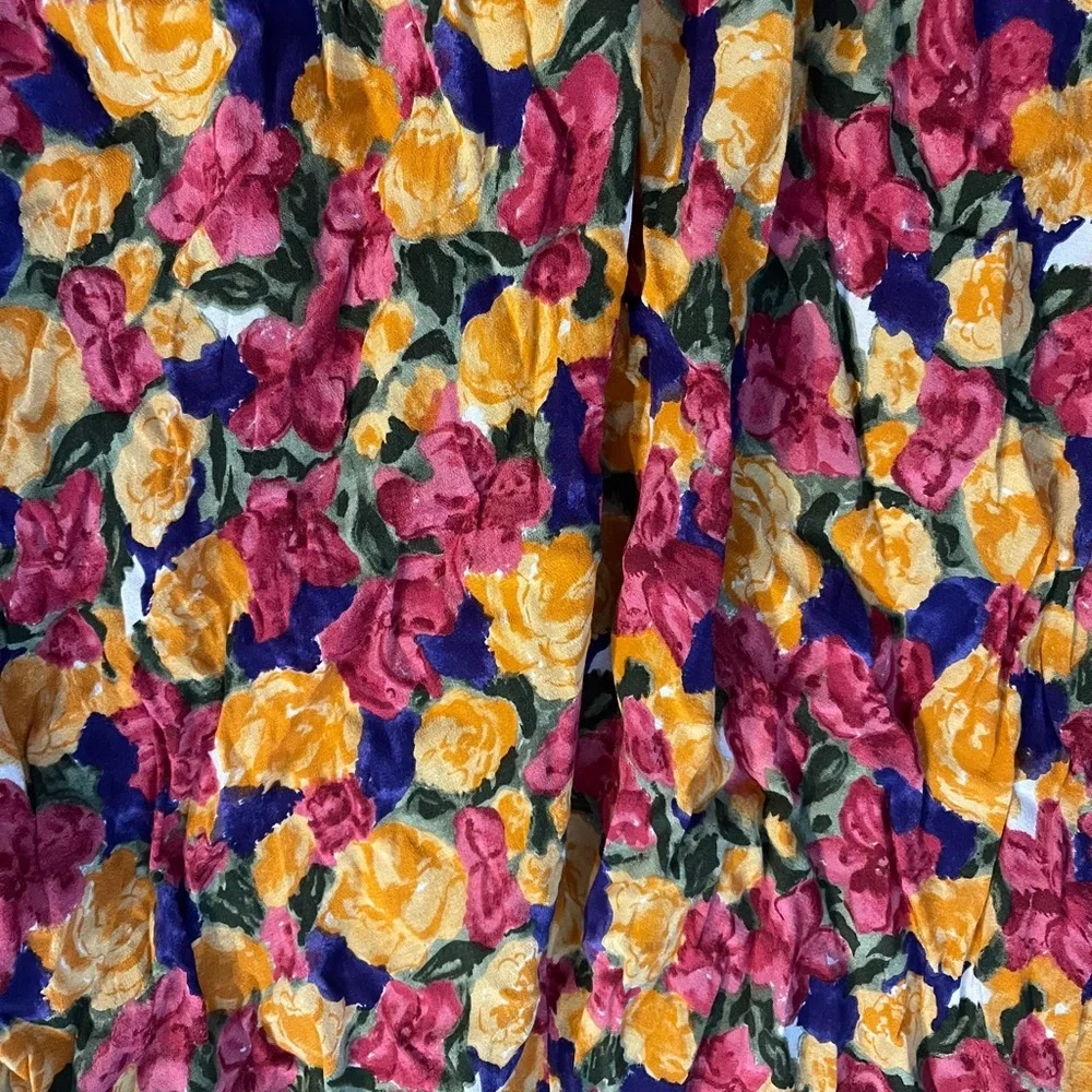 Vintage 90s Floral Cottagecore‎ Whimseygoth Maxi Midi Skirt Fairycore Romantic